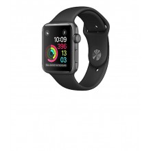 Apple Watch Series 2 - space gray aluminum - smart watch with black sport b