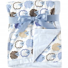 Hudson Baby Baby Boys' and Girls' Printed Blanket with Plush Backing, Choose Your Color