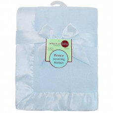 American Baby Company Fleece Blanket with 2\" Satin Trim"